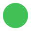 Solid green circle on a light background